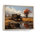 thumbnail image 2 of Designart "Cart Legacy Brown Relics of the Past II" Old American Cart Floater Framed Wall Art Living Room, 2 of 7