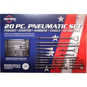 Mayhew 32090F Pneumatic Punch and Chisel Set 20 Piece Made in USA