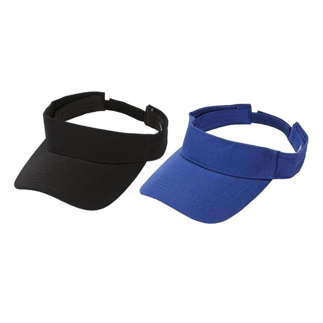 2 Uds., Sombrero de Visera para , Adultos, Golf, Tenis, Playa, , Gorra Deportiva, Tapa Vacía - Negro + azul Negro + azul oscuro Yinane gorras de tenis para hombre mujer