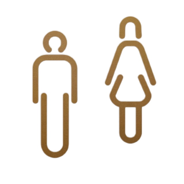 Letrero para puerta de baño Soledad pegatinas 3D masculino y femenino