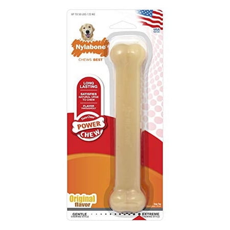 Nylabone Classic Power Chew Flavored Durable Dog Chew Toy, Original, 1 Count, Giant, Large/Giant - Up to 50 lbs. (NG104P)