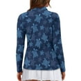 thumbnail image 2 of Yuyamidu Blue Sea Turtle Women's Long Sleeve Golf Shirts Athletic Tennis Shirts Soft Quarter Zip Golf Clothes Workout Pullover Tops Size M, 2 of 8