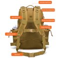 thumbnail image 3 of Mochila de Gran Capacidad Impermeable para acampar Al Aire Libre Mochila Deportiva Caminata de Montañismo Mochilero de Montañismo, 3 of 7