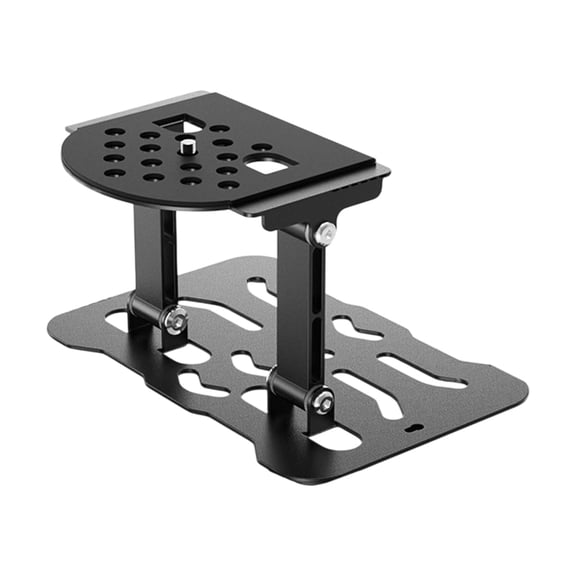 Space-Saving Projector Stand with Twofold Rod Structure, Foldable Metal Base & Customizable Height for Any Room