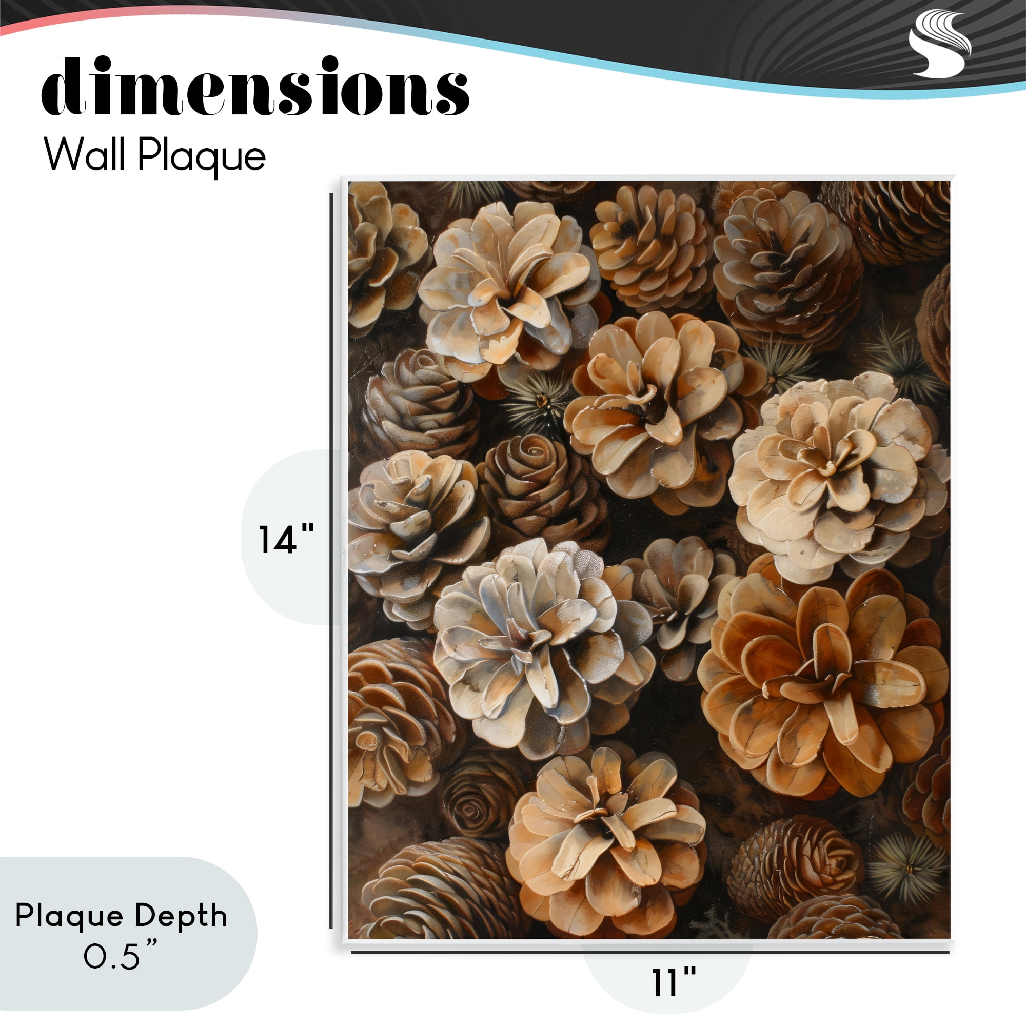 Stupell Industries Pinecone Arrangement Rustic Botanicals Wall Plaque Art, design by Creative Studio