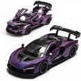 thumbnail image 1 of Coche de juguete fundido a presión HUOGUO McLaren Senna, escala 1:32, morado, 1 of 5