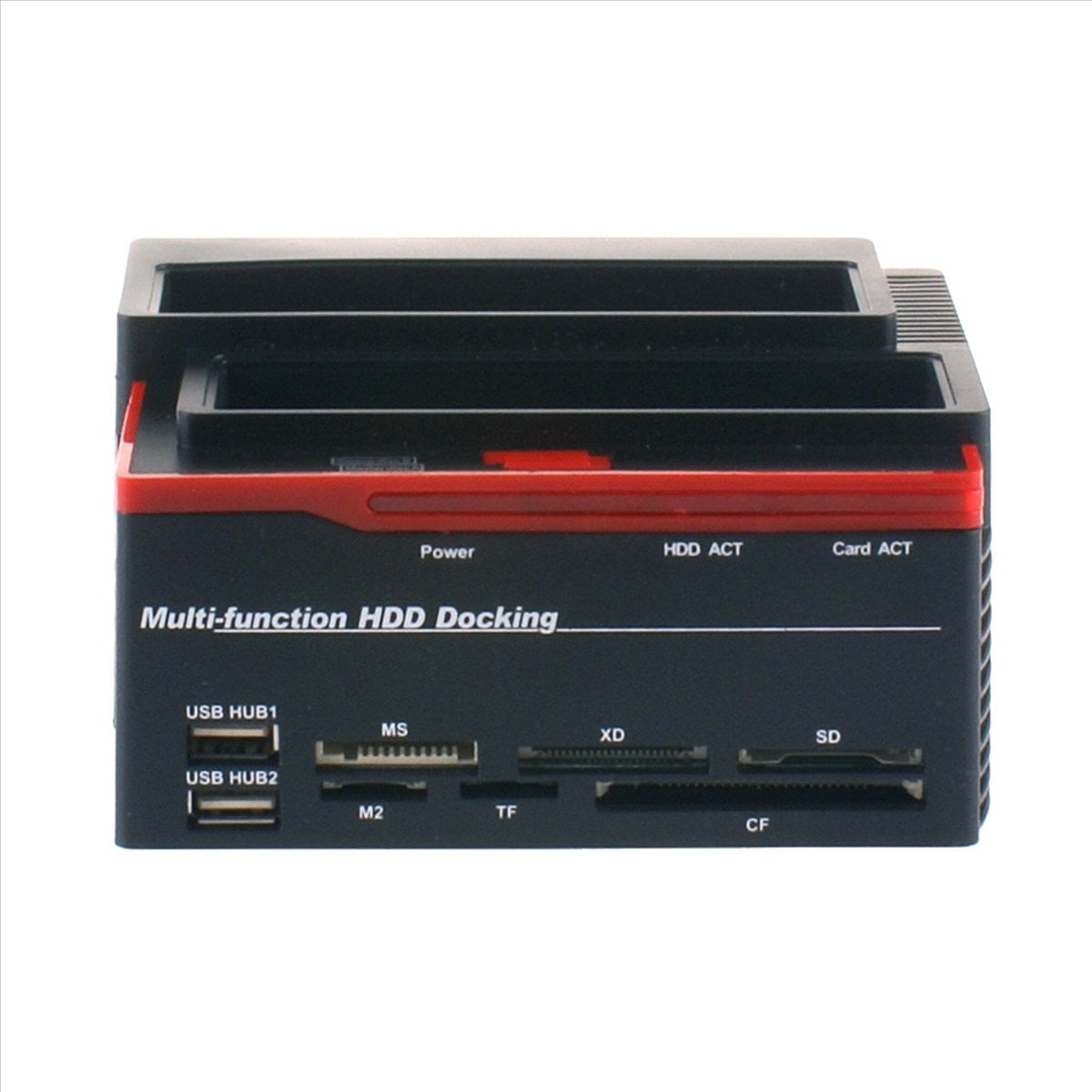 2.5/3.5in USB 3.0/Type C to 2 Ports 1 IDE Port Hub Hard Drive Disk Docking Station MS/M2//TF Card Reader US Plug
