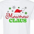 thumbnail image 4 of Inktastic Mawmaw Claus with Christmas Santa Hat and Snowflakes T-Shirt, 4 of 5