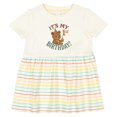 thumbnail image 3 of Inktastic Cute Teddy Bear 1st Birthday Celebration Girls Baby Dress, 3 of 5