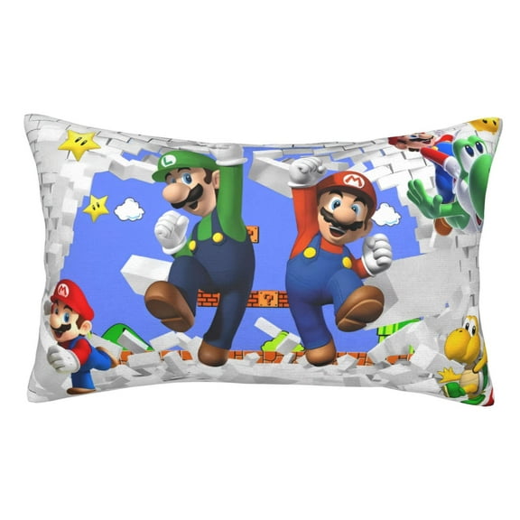 Saiise Mario Ab Printed Pillowcases with Envelope Closure, Gift for Women Men-14"x20" (Pillow not included)