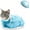 White- Blue, variant on Cat Bathing Bag, Breathable Mesh Cat Shower Bag Anti Scratch Adjustable Grooming Washing Bag for Nail Trimming Soft Polyester