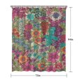 thumbnail image 5 of Pioneer Flower Floral Print Pattern Shower Curtain 72"x84" ,Bathroom Decorative Shower Curtains Set with 12 Hooks,Modern Waterproof Washable Shower Curtain, 5 of 6