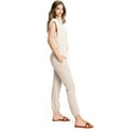 thumbnail image 3 of Wasabi & Mint Womens Juniors Jogger Slim Fit Jumpsuit (L, Cream), 3 of 4