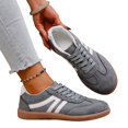 thumbnail image 5 of Women’s Retro Casual Sneakers with Gum Sole, Lightweight Walking Shoes, Soft Cushion Support, Lace-Up Everyday Trainers, 5 of 6