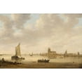 thumbnail image 3 of Jan van Goyen 24x17 Black Modern Framed Museum Art Print Titled - View of Dordrecht from the Dordtse Kil (1644), 3 of 5