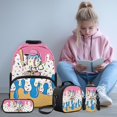 thumbnail image 2 of Yuyamidu Baseball Backpack & Lunchbox Set Girls Bookbag and Lunch Box Age 8-10 Ice Cream Book Bags with Pencil Bag Pencil Case Water Bottle Sling Bag 4 in 1 Middle Schoolbag for Kids, 2 of 8
