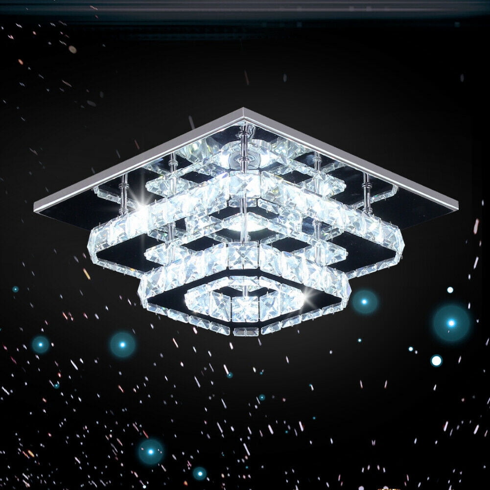 Modern Cool Crystal LED Ceiling Pendant Lamp Lighting Flush Mount Chandelier 