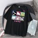 thumbnail image 1 of Impresión de dibujos animados holley kitty y Kuromi y Cinnamoroll camiseta blusa verano Streetwear O-cuello dulce niñas T-Shirtpangjing, 1 of 4