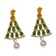 thumbnail image 1 of Pendientes de diamantes de imitación perfecl Joyas creativas colgantes de árbol de Navidad 1,2 cm x 6 cm, 1 of 9