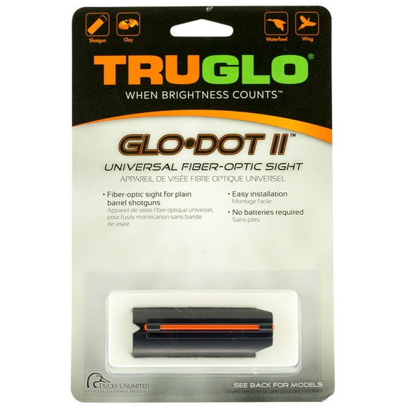 TRUGLO GLO-DOT II UNIVERSAL 12-20 GAUGE FIBER OPTIC RED BLACK