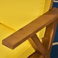 thumbnail image 4 of Brixton Outdoor Acacia Wood Rocking Chair Chat Set, Teak and Yellow, 4 of 9