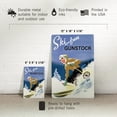 thumbnail image 5 of Gunstock, Ski Fun, Vintage Skier (12x18 Aluminum Art, Indoor Outdoor Metal Sign Decor), 5 of 5