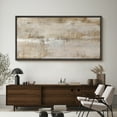 thumbnail image 4 of Large Framed Canvas Print Neutral Beige and White Textured with a Weathered LookWall Art Decorative Ready to Hang Painting for Living room Bedroom 60x30 inches Black Frame, 4 of 9