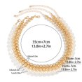 thumbnail image 6 of Ziurtnc 3 Pcs/Set Women Necklace Smooth Multi-layered Faux Pearl Adjustable Length Stainless Alloy Neck Decoration Jewelry Birthday Gift Party Prom Choker Necklace, 6 of 8