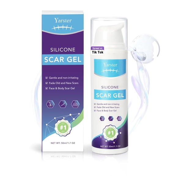 Silicone Scar Gel For Face Body Smooths Scar Texture Gentle Skin Care 1.7oz