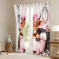 thumbnail image 3 of Feelyou Cute Bowknot Cow Black Out Curtains for Teens, Kawaii Highland Cattle Curtains Pack of 2 (42x63 Each), Cartoon Animal Bedroom Curtains, Window Curtains Bedroom Decor, 3 of 6