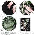 thumbnail image 3 of Designart Pink And White Philodendron Leaf II Canvas Wall Art, 3 of 5