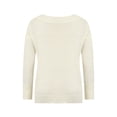 thumbnail image 4 of DYMADE Women's Acrylic Leisure V-Neck Long Sleeve Relaxed Fit Crochet Pullover Sweaters, 4 of 4