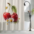 thumbnail image 2 of Shower Curtains for Bathroom-36"x72",Watercolor Cherry Waterproof Bath Curtain Grommet Shower Curtain Set with Hooks, 2 of 9