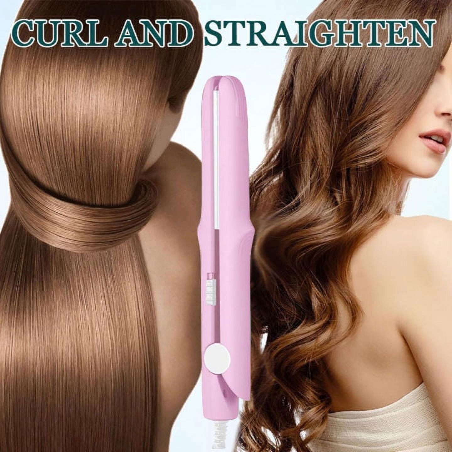 2 in 1 Hair Straightener And Curler Air Hair Straightener Holder Straightener Combo Curling Wand for Short Hair Curl Hair Straightener for Thick Hair Wide Hairstyles Straightening Comb And