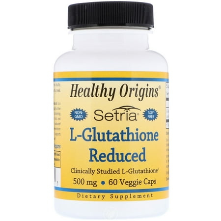 Healthy Origins L-Glutathione (Natural) 500mg 60 Capsule, Pack of