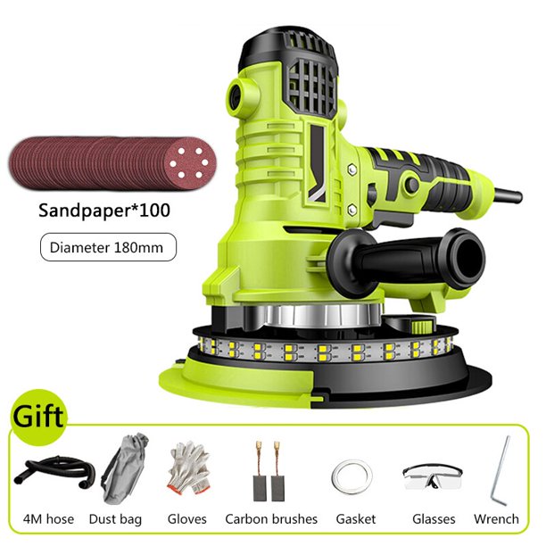 Lijadora de paneles de yeso de 220V, máquina pulidora de pared de 810W, rectificadora eléctrica de velocidad ajustable, tiras de iluminación LED con lijadora yaoshenbao LED