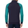 thumbnail image 5 of Guluxicc Mens Athletic Jackets with Pockets Color Block Mock Neck Full Zipper Long Sleeve Gym Workout Jackets for Running Everyday Fall Winter, 5 of 6