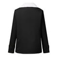 thumbnail image 3 of cocolona Womens Winter Fleece Coats Long Sleeve Zip Up Lapel Collar Jackets Fashion Casual Solid Color Warm Outwear, 3 of 6