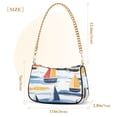 thumbnail image 3 of FORMRS Womens Shoulder Bag with Chain Strap Clutch Purse Cute Tote Handbag, Orange Hand Drawn Sailboats, 3 of 7