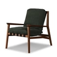 thumbnail image 5 of Grain Wood Furniture Solid Wood Mid Century Lounge Chair with Moss Green Cushions, 5 of 6