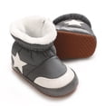 thumbnail image 4 of Toddler Baby Boys Winter Warm Snow Boots Kids Newborn Soft Sole Crib Shoes Booties 0-18M, 4 of 9