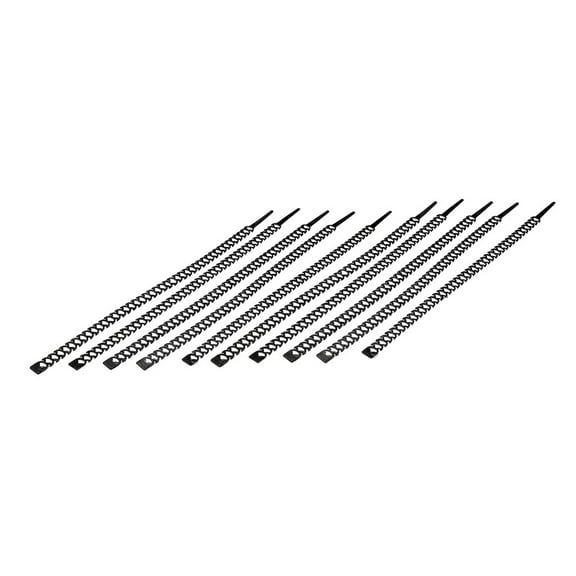 KarParts360 Cable Tie | 10 Pieces | Polyurethane Elastomer Material | Black | Mille-Tie Type | 13 Pounds Weight Rating