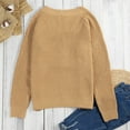 thumbnail image 6 of Sweaters for women Women's V Neck Sweaters Button Down Knitted Fall Winter Long Sleeves Women's Sweater christmas sweater women, 6 of 7