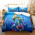 thumbnail image 1 of My World ROBLOX Bedding Set Of Three, 3D Printing, Soft Microfiber, Duvet Cover, Suitable For Boys And Girls-QIUPING, 1 of 3