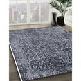 thumbnail image 3 of Ahgly Company Machine Washable Indoor Rectangle Industrial Modern Charcoal Blue Area Rugs, 5' x 8', 3 of 7