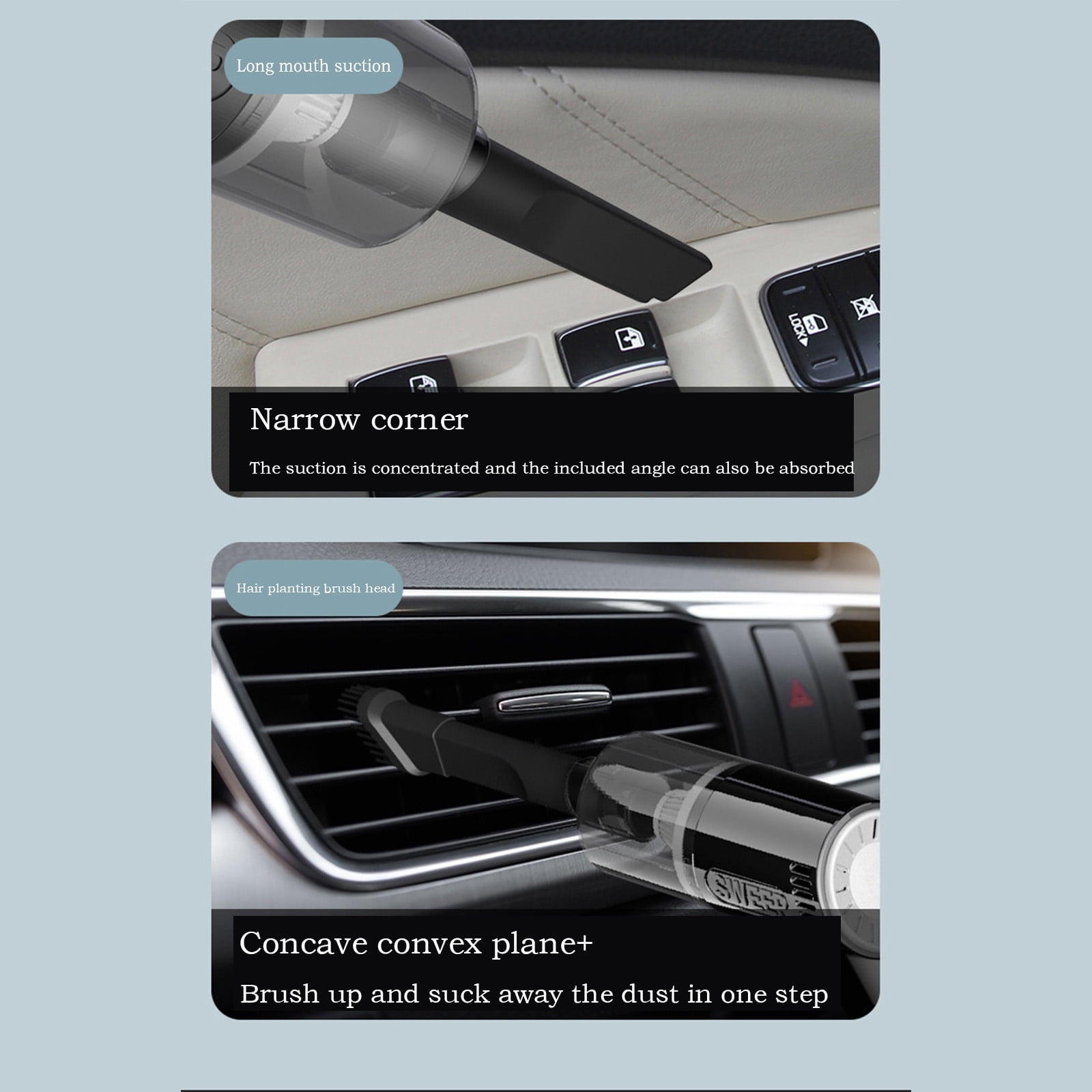 Uiz Merueh Clearance Car Vacuum Cordless Handheld Vacuum Cleaner Rechargeable Lightweight Small Lightweight Hand Car Vacuum Rechargeable for Pet Hair, Home, Office