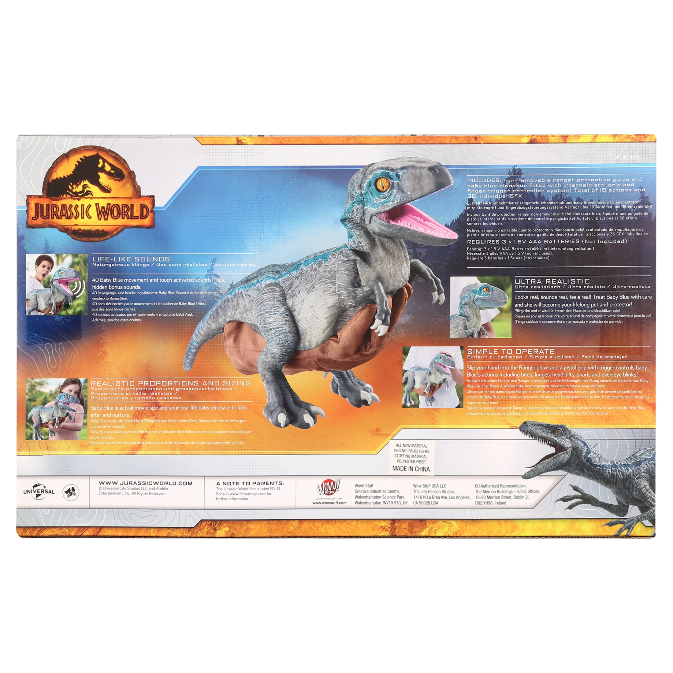 jurassic world primal pal blue action figure