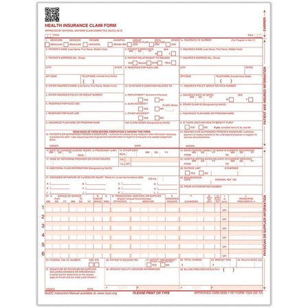 CMS 1500 Healthcare Billing Form - 02/12, Laser, 1000-Count (CMS12LC1)