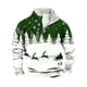 thumbnail image 2 of Ceisia Warm Fleece-Lined Mens Loose Fit Christmas Print Half-Zip Stand Collar Sweatshirt Gifts, 2 of 6
