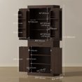 thumbnail image 3 of 72" Kitchen Pantry Cabinet, Kitchen Storage Cabinet with Barn Doors, Brown, 3 of 10
